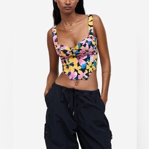 Bustier Floral crop top